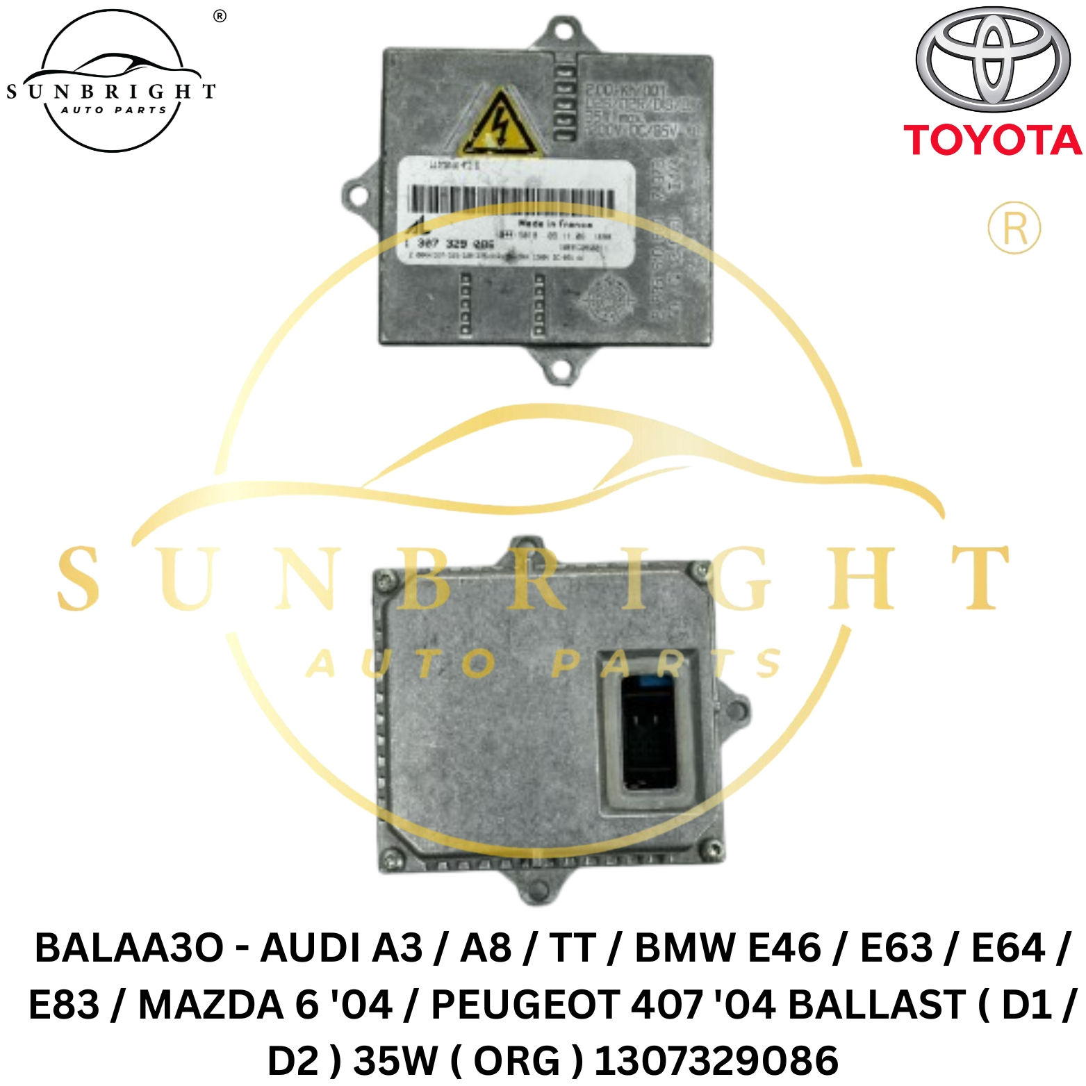 BALAA3O - AUDI A3 / A8 / TT / BMW E46 / E63 / E64 / E83 / MAZDA 6 '04 / PEUGOET 407 '04 BALLAST ( D1