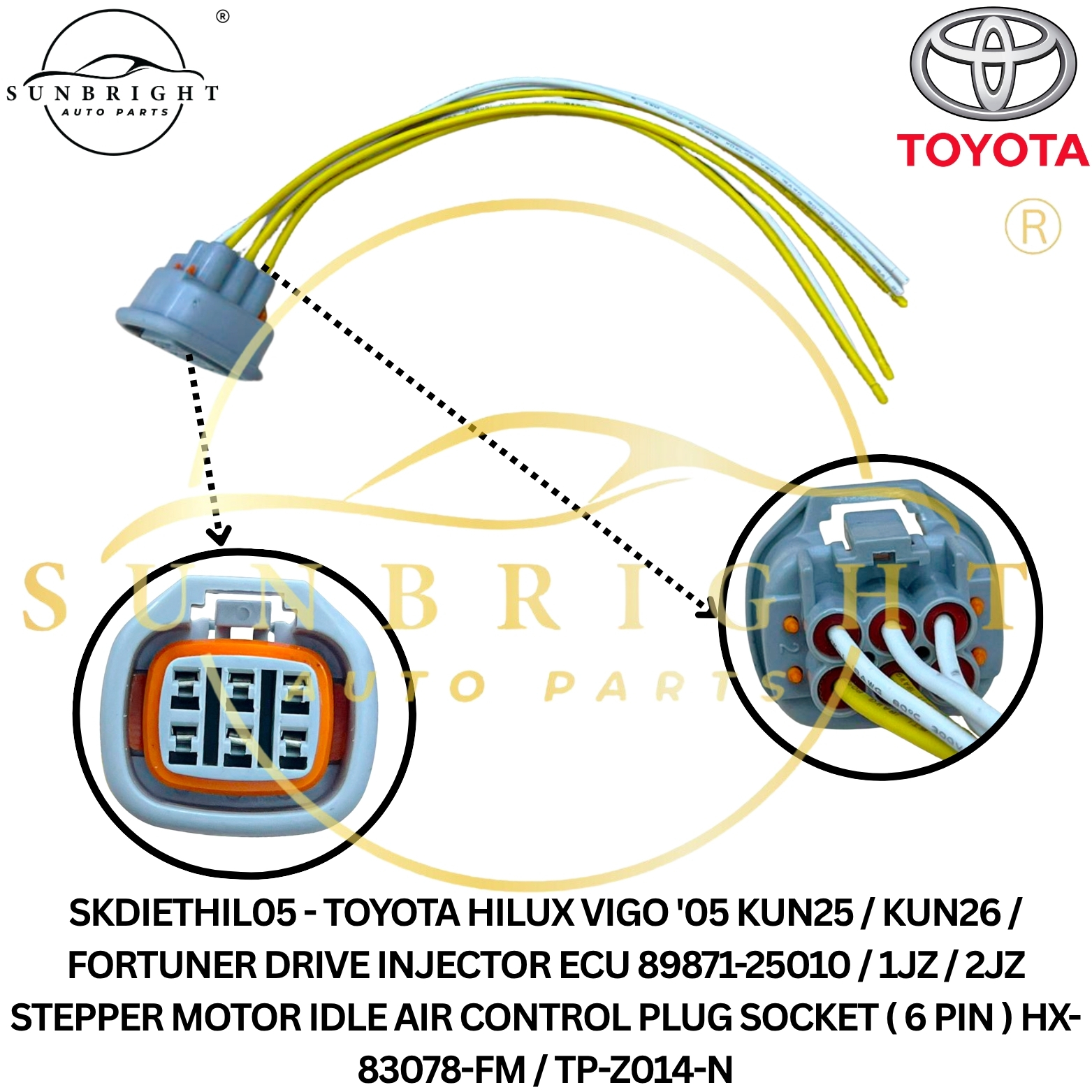 TOYOTA HILUX VIGO '05 KUN25 / KUN26 / FORTUNER DRIVE INJECTOR ECU 89871-25010 / 1JZ / 2JZ STEPPER MO