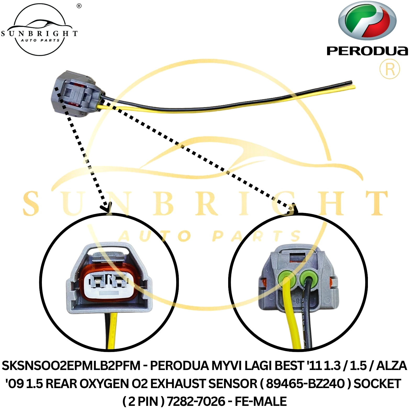 PERODUA MYVI LAGI BEST '11 1.3 / 1.5 / ALZA '09 1.5 REAR OXYGEN O2 EXHAUST SENSOR ( 89465-BZ240 ) SO