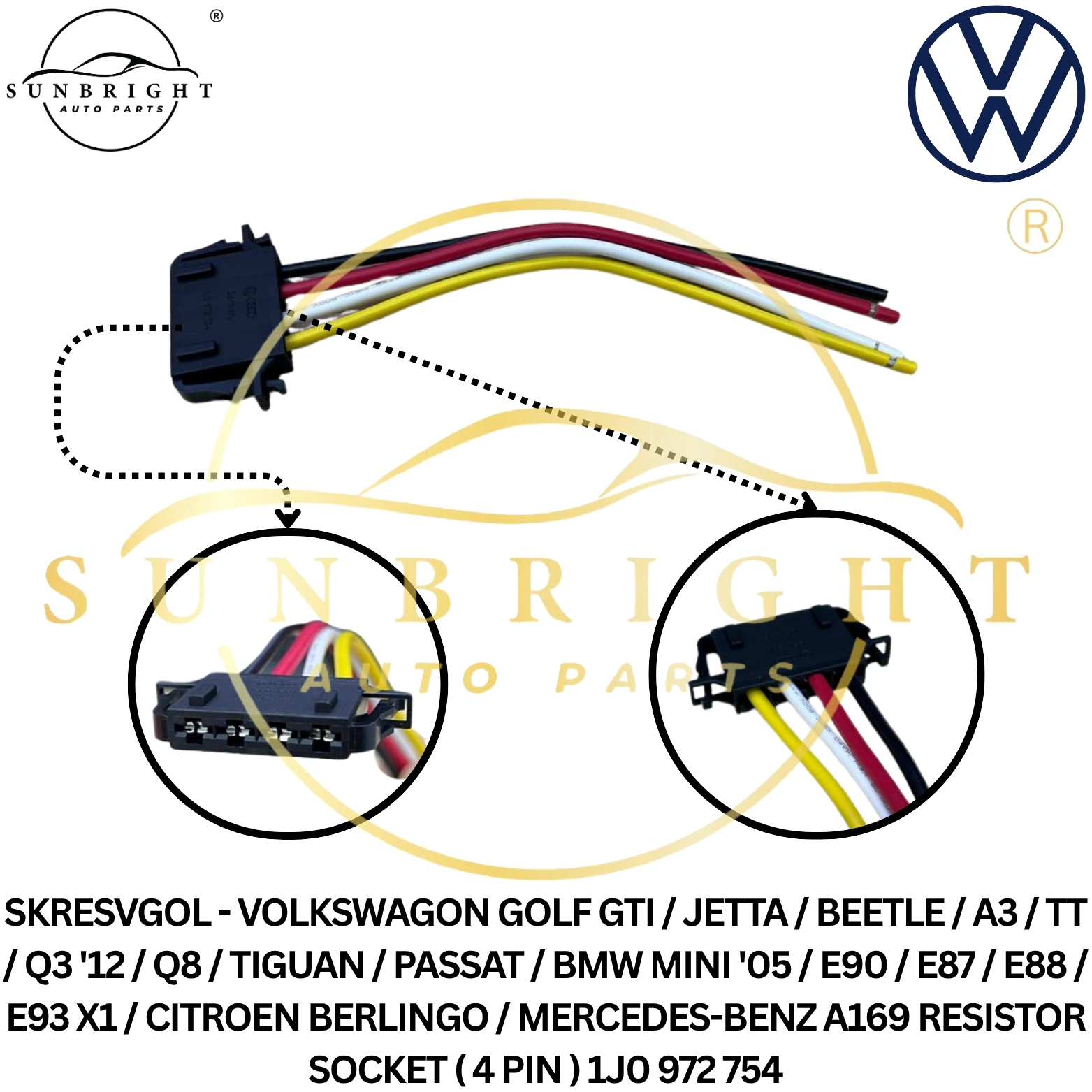 VOLKSWAGON GOLF GTI / JETTA / BEETLE / A3 / TT / Q3 '12 / Q8 / TIGUAN / PASSAT / BMW MINI '05 / E90 