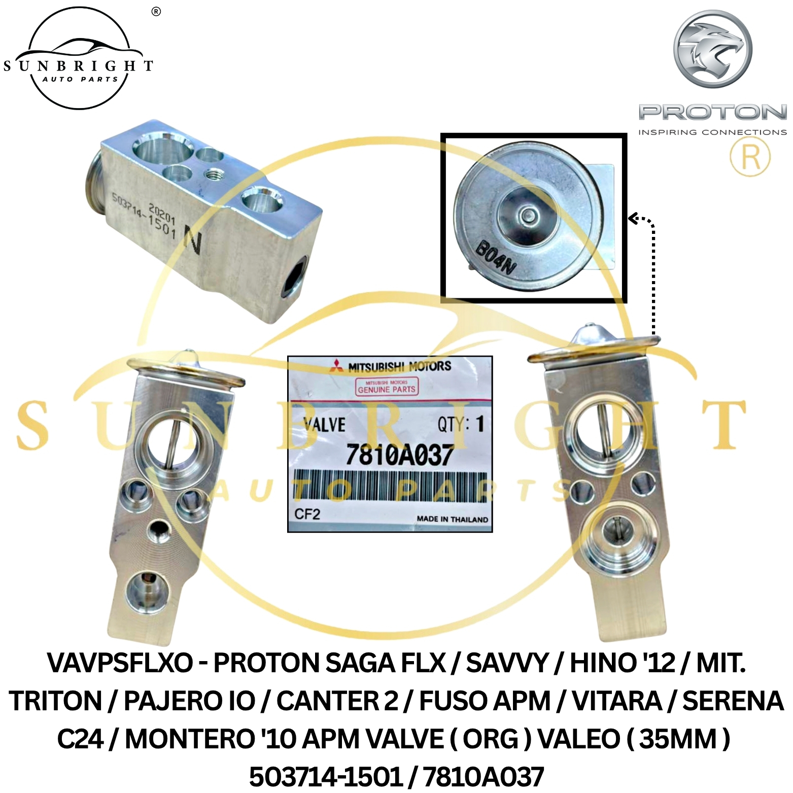 PROTON SAGA FLX / SAVVY / HINO '12 / MIT. TRITON / PAJERO IO / CANTER 2 / FUSO APM / VITARA / SERENA