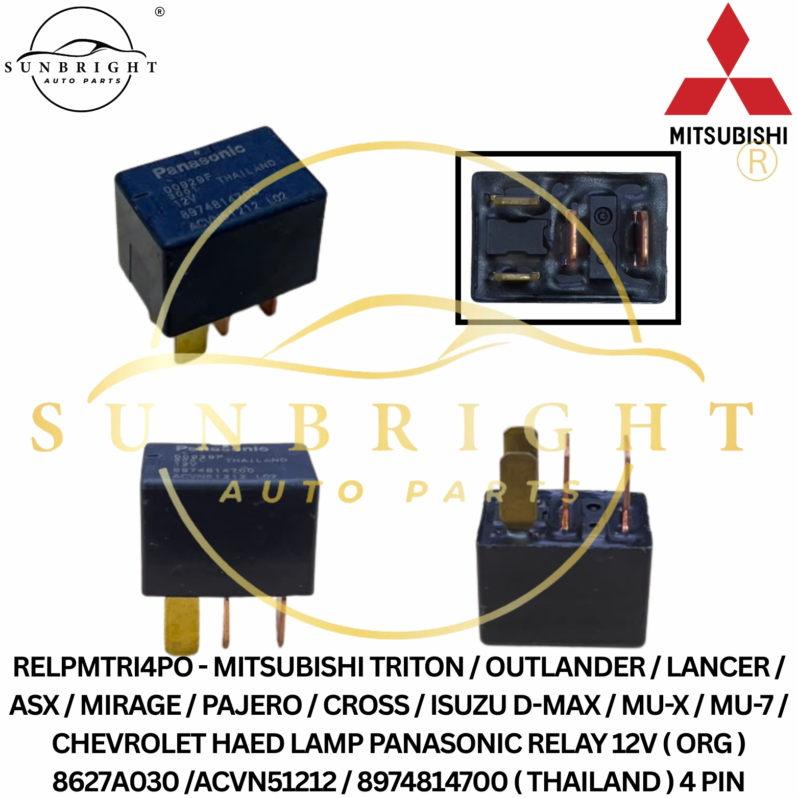 MITSUBISHI TRITON / OUTLANDER / LANCER / ASX / MIRAGE / PAJERO / CROSS / ISUZU D-MAX / MU-X / MU-7 /