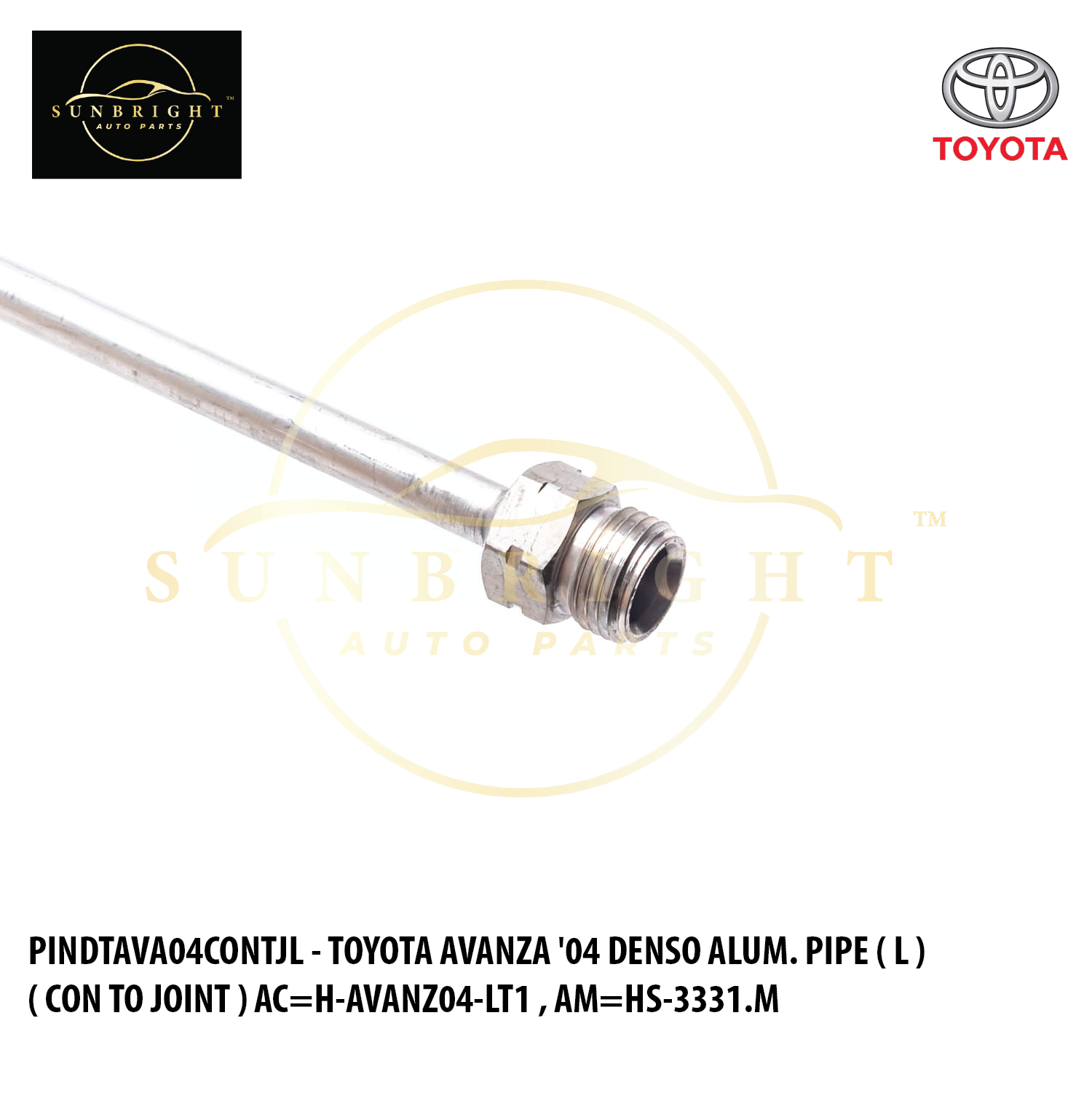 TOYOTA AVANZA '04 DENSO 3/8 ALUM. PIPE ( L ) ( CC TO CON ) 6630 ( ONE TO TWO ) AC=H-AVANZ04-LT1 , AM