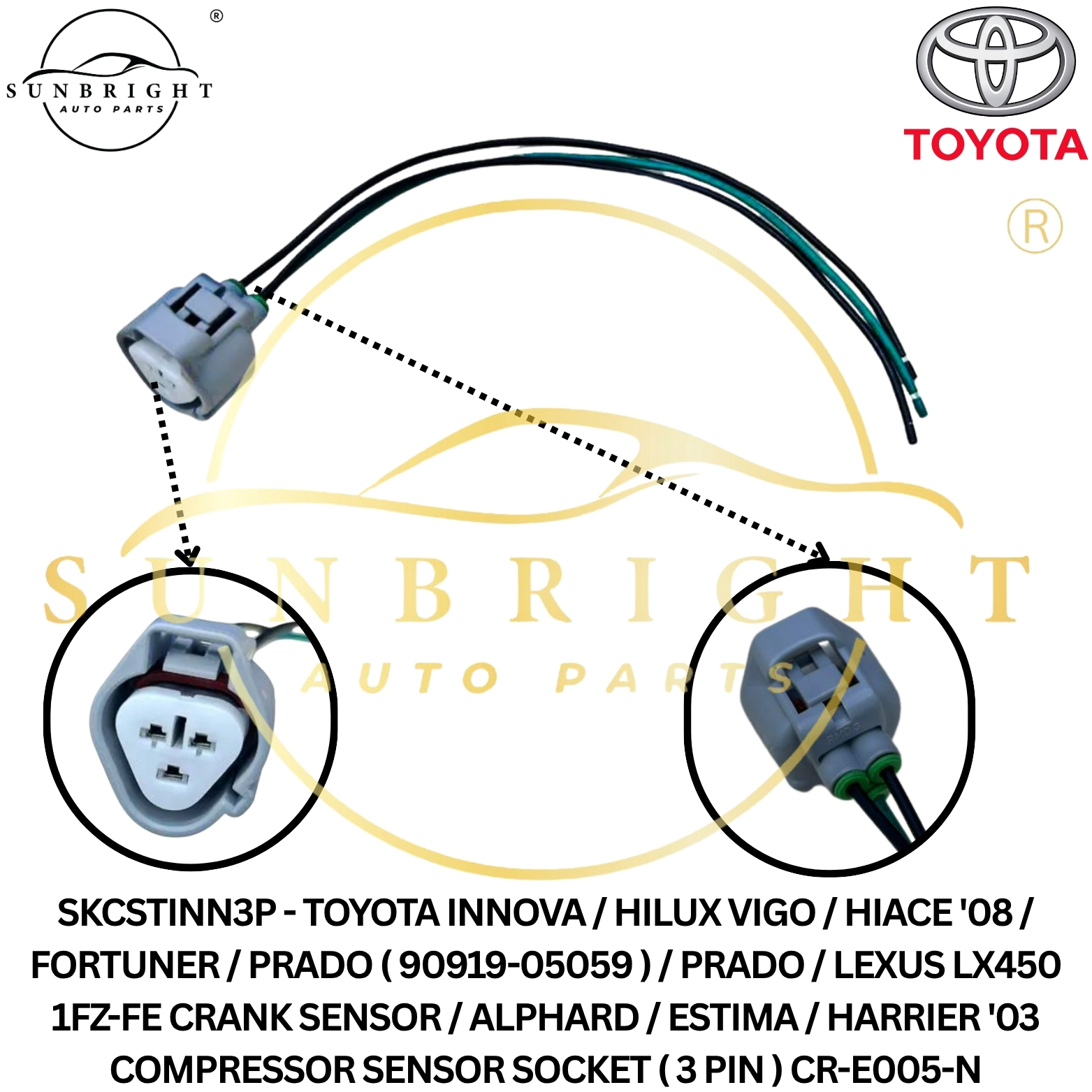 TOYOTA INNOVA / HILUX VIGO / HIACE '08 / FORTUNER / PRADO ( 90919-05059 ) / PRADO / LEXUS LX450 1FZ-