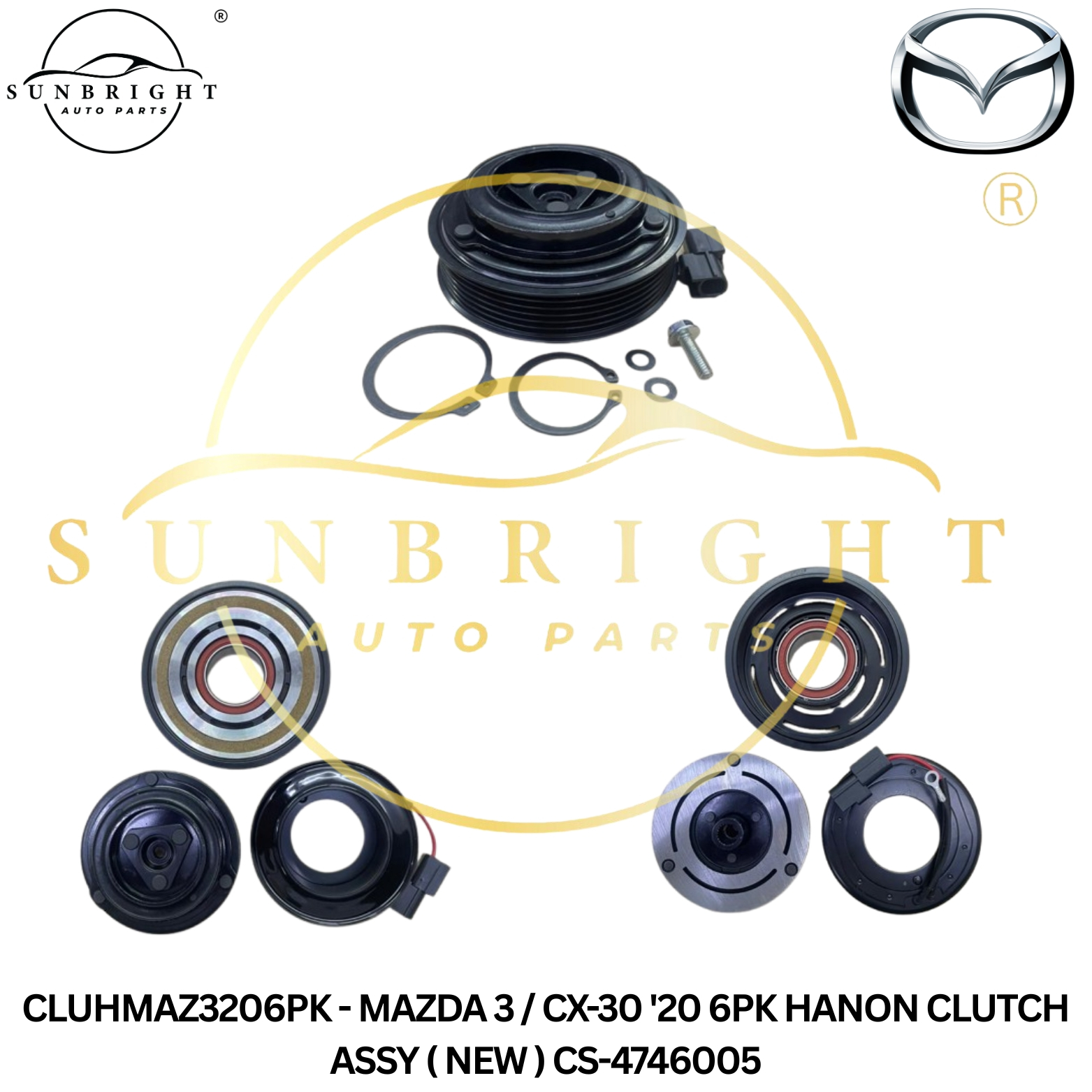 MAZDA 3 / CX-30 '20 6PK HANON CLUTCH ASSY ( NEW ) CS-4746005