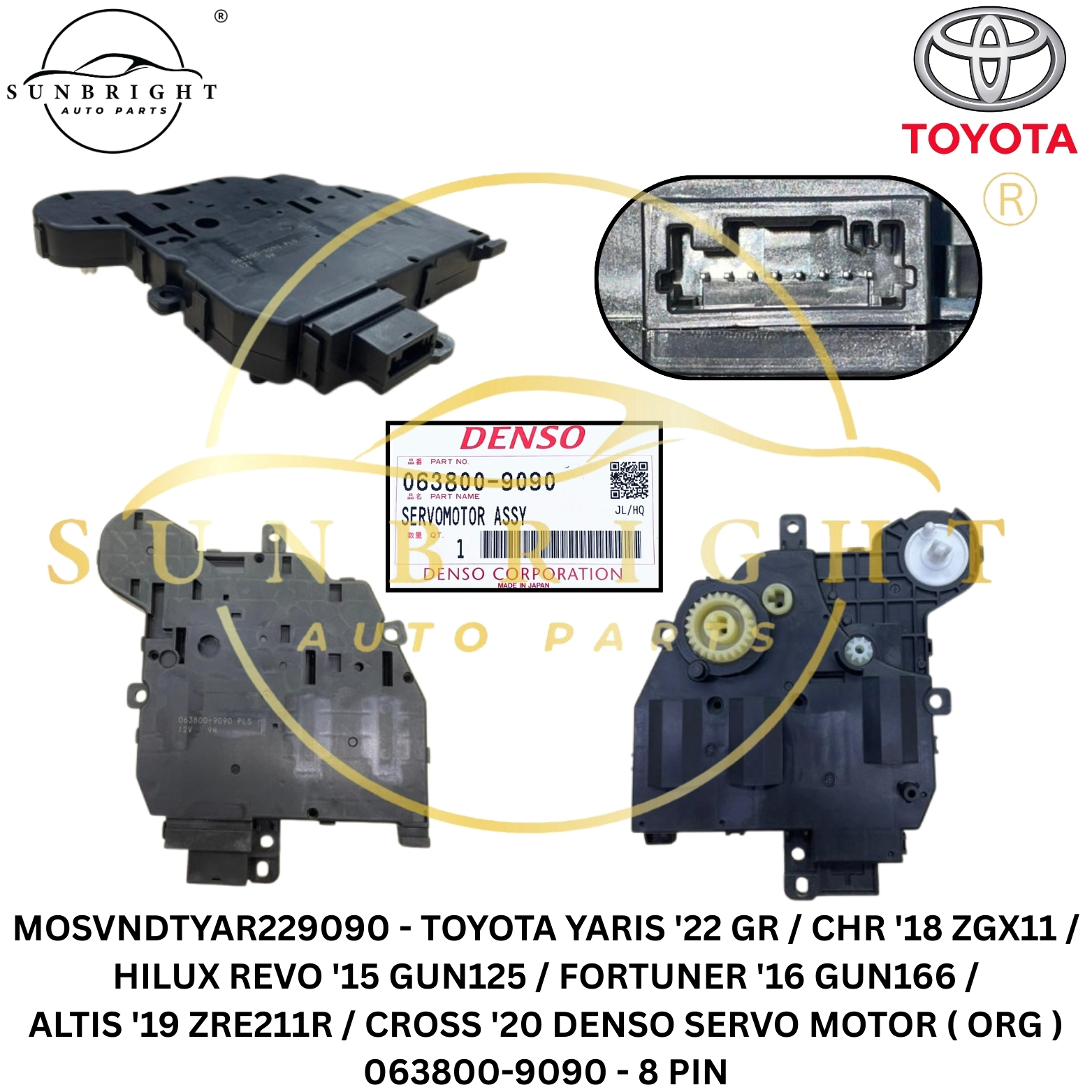 TOYOTA YARIS '22 GR / CHR '18 ZGX11 / HILUX REVO '15 GUN125 / FORTUNER '16 GUN166 / ALTIS '19 ZRE211