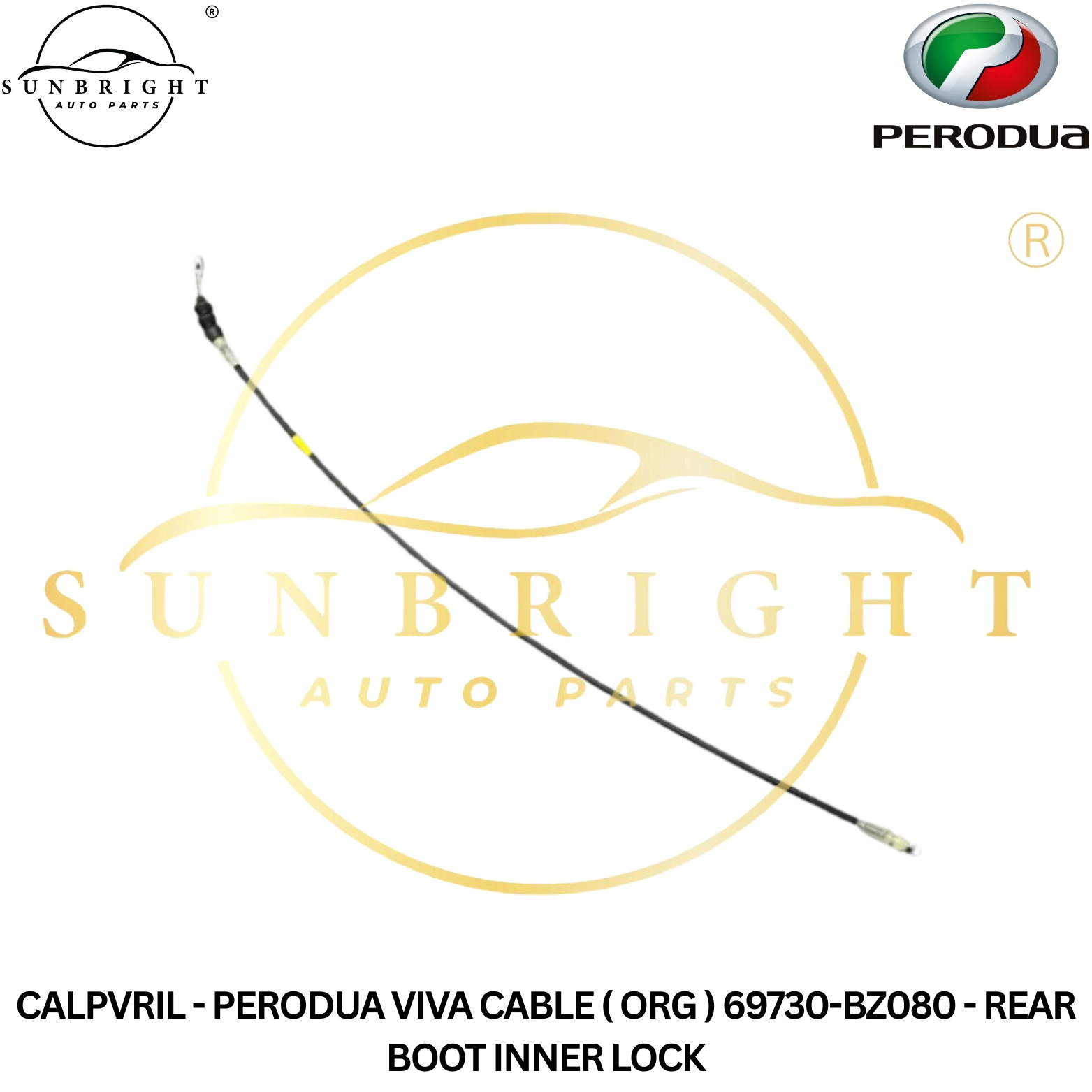 PERODUA VIVA CABLE ( ORG ) 69730-BZ080 - REAR BOOT INNER LOCK