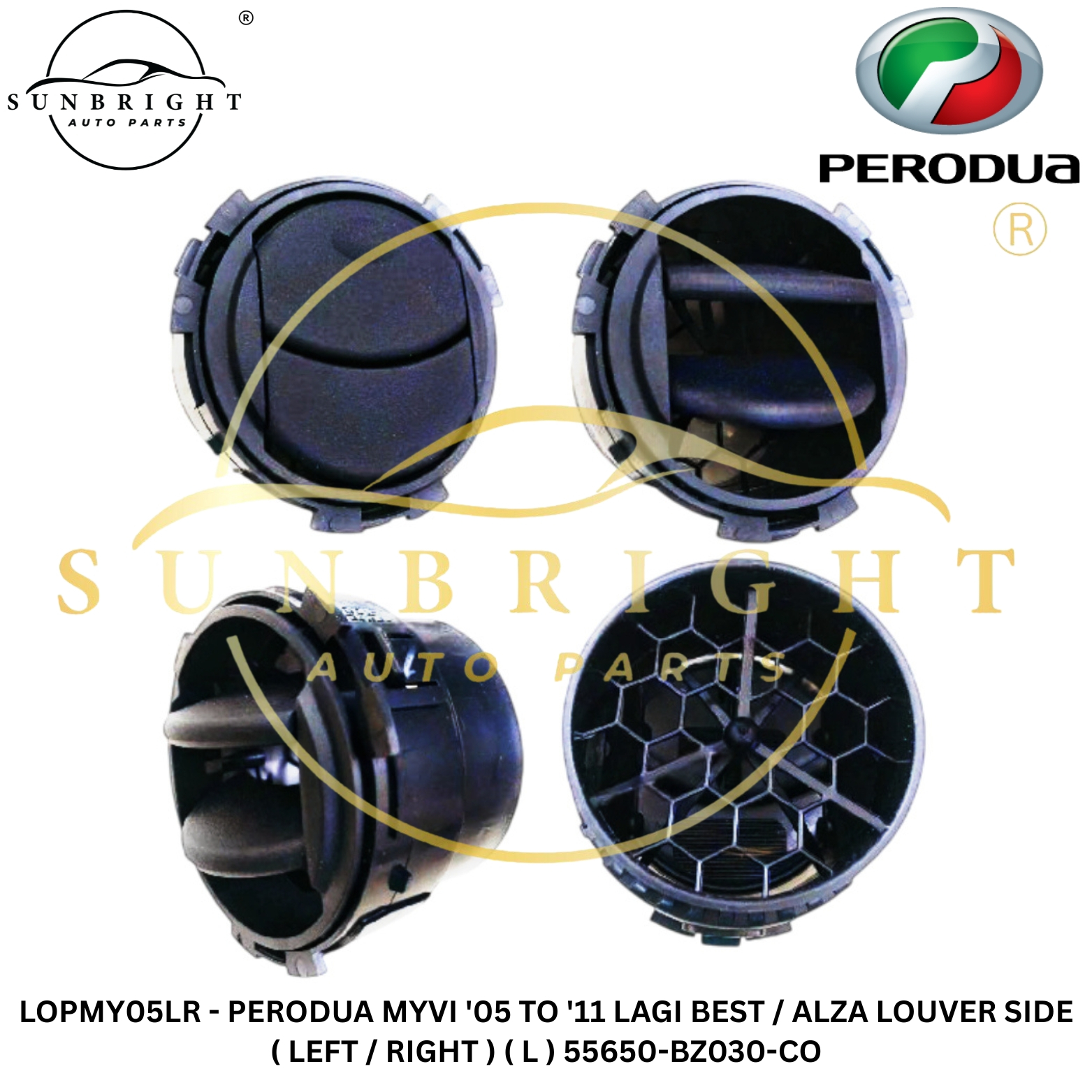 PERODUA MYVI '05 TO '18 D20N / LAGI BEST / ALZA LOUVER SIDE ( LEFT / RIGHT ) ( L ) 55650-BZ030-CO