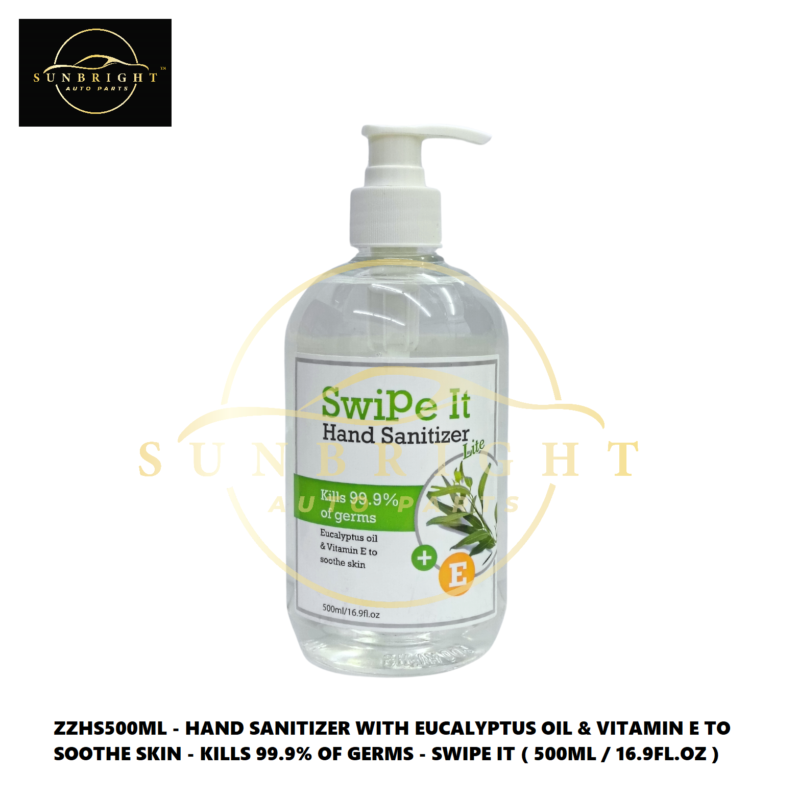 HAND SANITIZER WITH EUCALYPTUS OIL & VITAMIN E TO SOOTHE SKIN - KILLS 99.9% OF GERMS - SWIPE IT ( 50