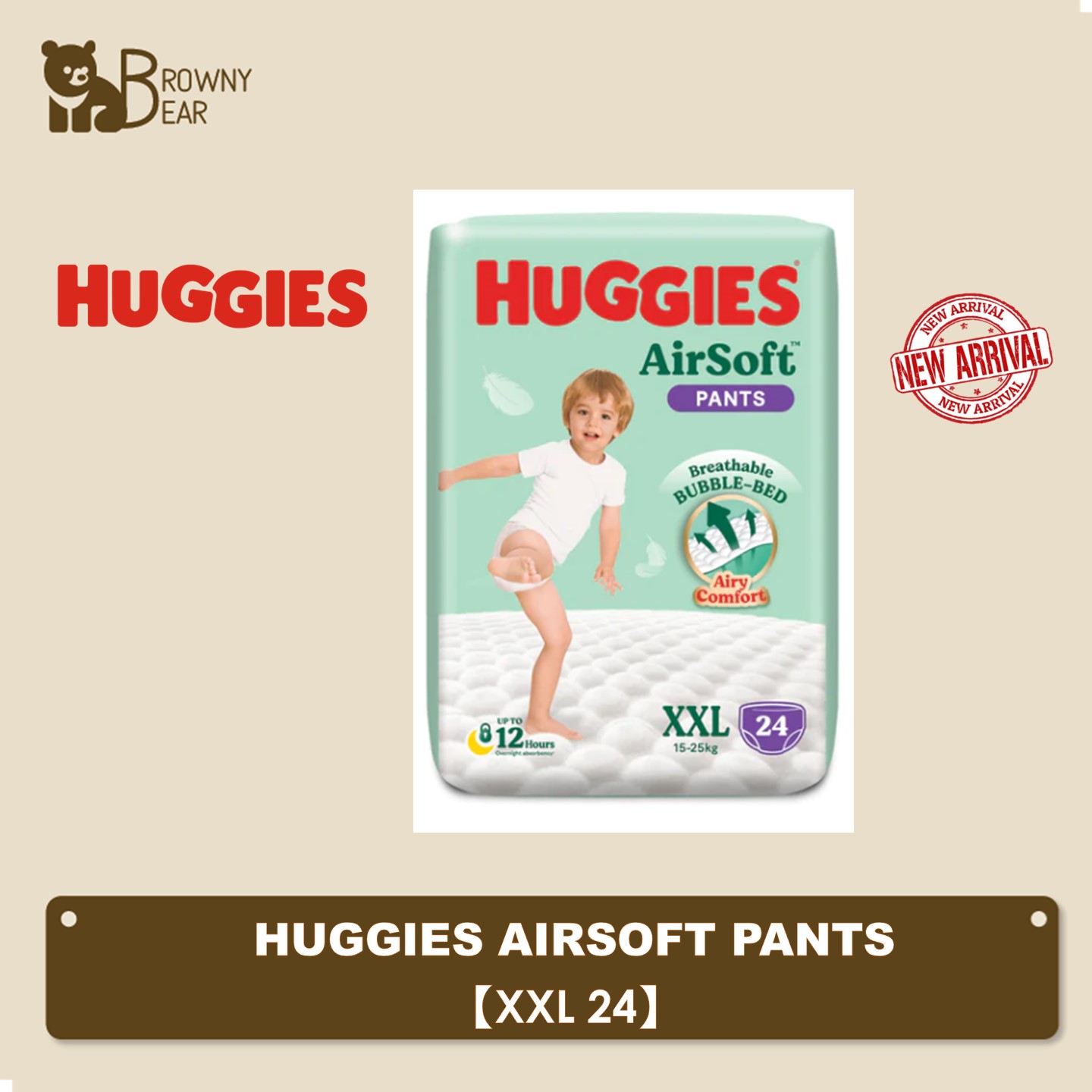 HUGGIES AIR SOFT PANTS 【M46 / L36 / XL30 / XXL24】NEW UPGRADED