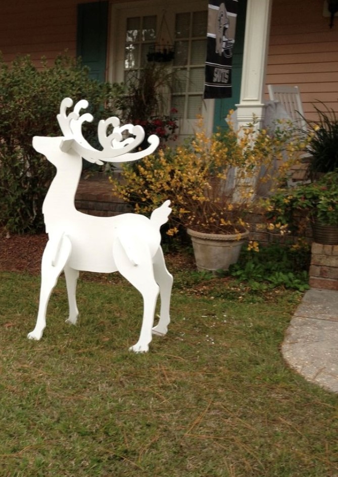 Christmas Deer Outdoor Table Design Gift Idea Exchange Gift Custom Made Decoration House Party