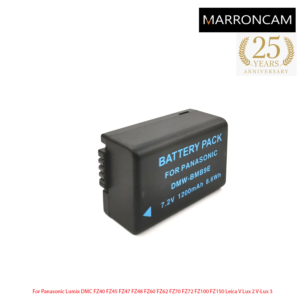  DMW-BMB9E Rechargeable Li-Ion Battery BMB9E For Panasonic Lumix DMC FZ40 FZ45 FZ47 FZ48 FZ60 FZ62 F