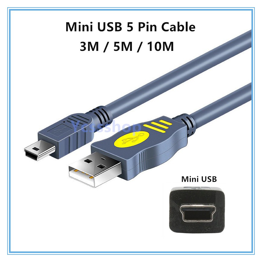 1.5M 3M 5M 10M USB 2.0 Cable A Male To Mini USB Male 5 Pin B Sync & Charging Cable with booster MP3 
