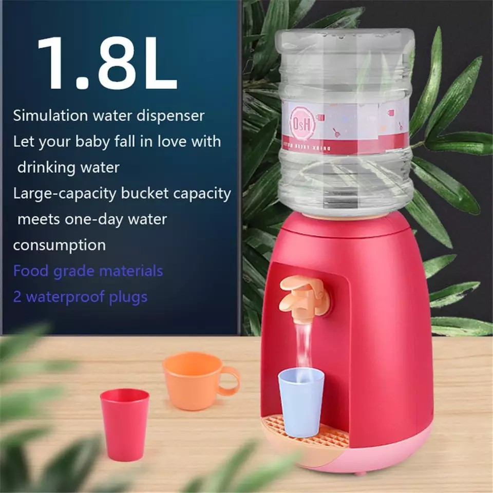 [ READY STOCK ]  Cute Cartoon 2 Liter 8 Glass Kid Water Dispenser Drinking Bottle Budak Jualan Murah
