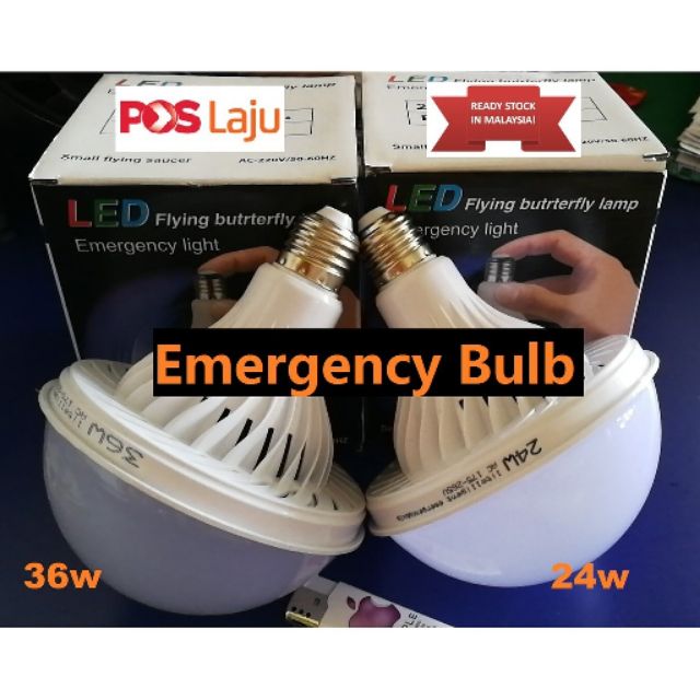 [ READY STOCK ]  Smart Led Bulb E27 36W Emergency Light 220v Rechargeable Battery Jualan Murah Pelit