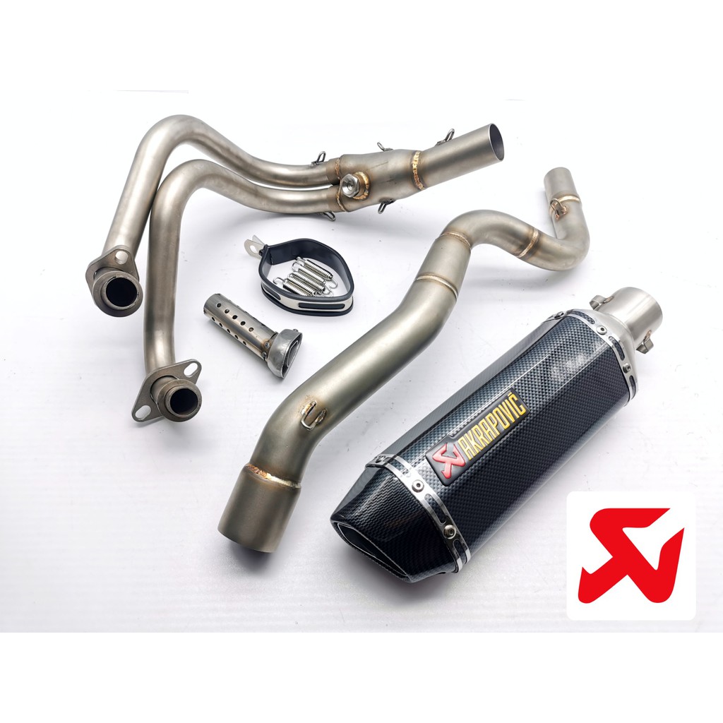 Akarpovic Exhaust Kawasaki Ninja250 / Z250 Full System Piping Ekzos Muffler Manifold Stainless Steel