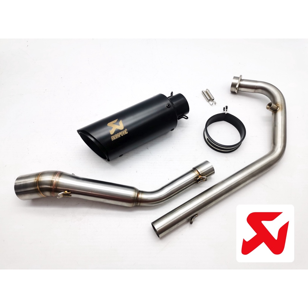 Exhaust Benelli 150S Ekzos Tabung Power Boom 150 S Muffler Akrapovic Short Full System Stainless Ste