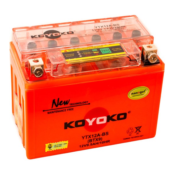YTX12A-BS YTX12A Original KOYOKO Gel G2 Battery Bateri SYM Symphony 250 Kawasaki Z1000RR ER6 New GSX