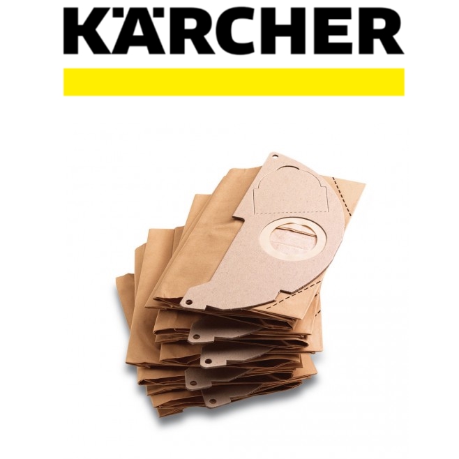 KARCHER 5 PCS x Paper Filter Bags for MD2.250/ MV2 Vacuum Cleaner 6.904-322.0 Easy To Use Save Time 
