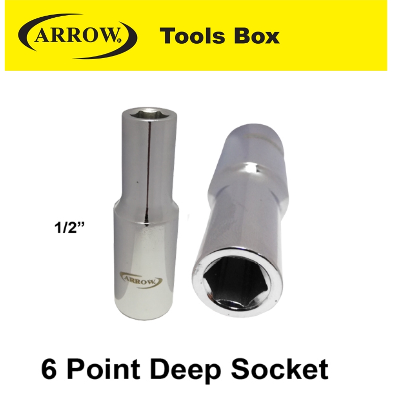 ARROW 6 1/2 POINT DEEP SOCKET  EASY USE SAFETY GOOD QUALITY