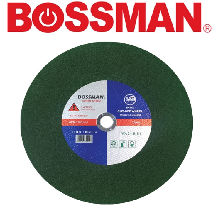 BOSSMAN BGC14 CUTTING WHEEL EX-TRA EASYCUT CUTTING WHEEL (INOX)14'' GREEN WELDING ACCESSORIES EASYUS