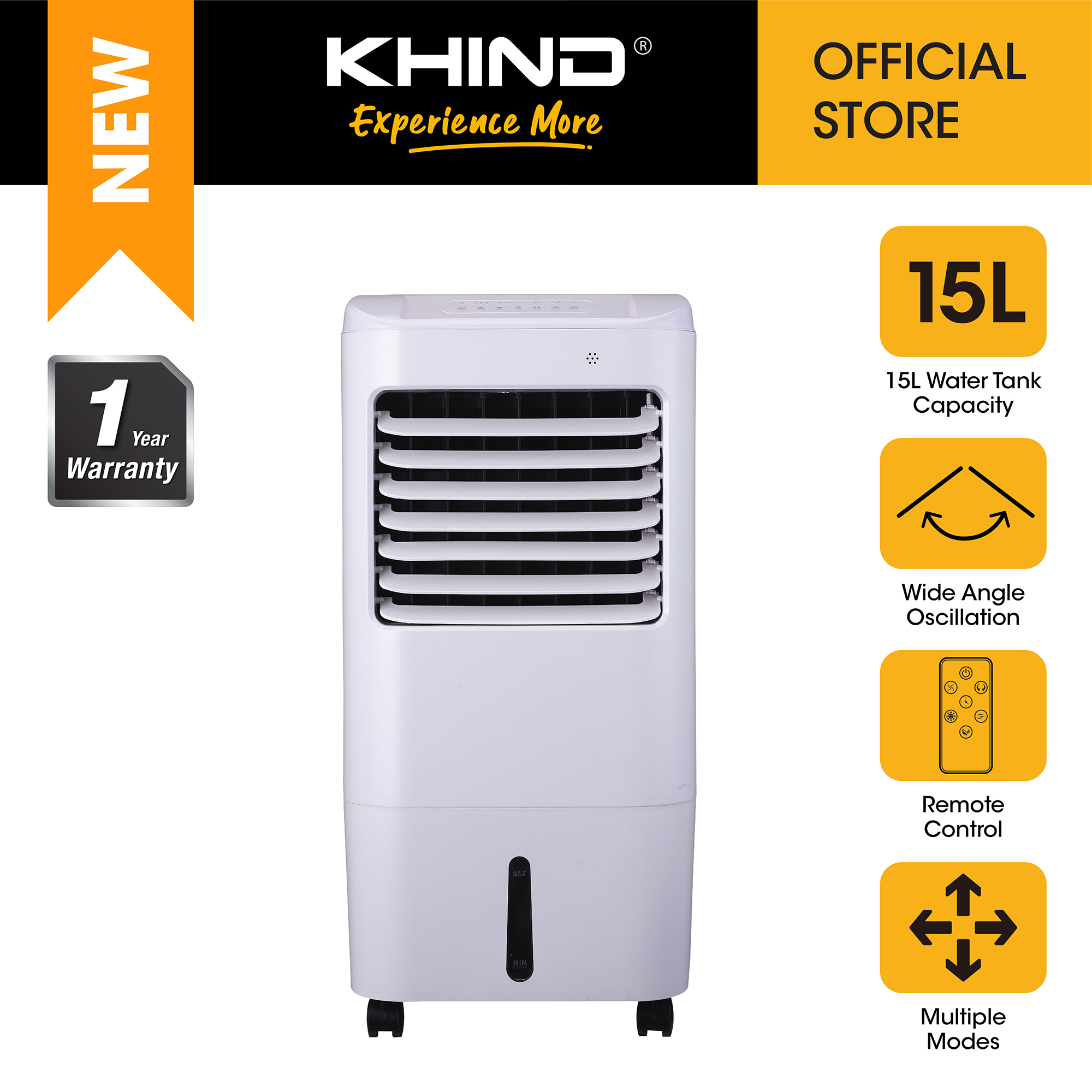 KHIND 15L Evaporative Air Cooler with Remote EAC1501R