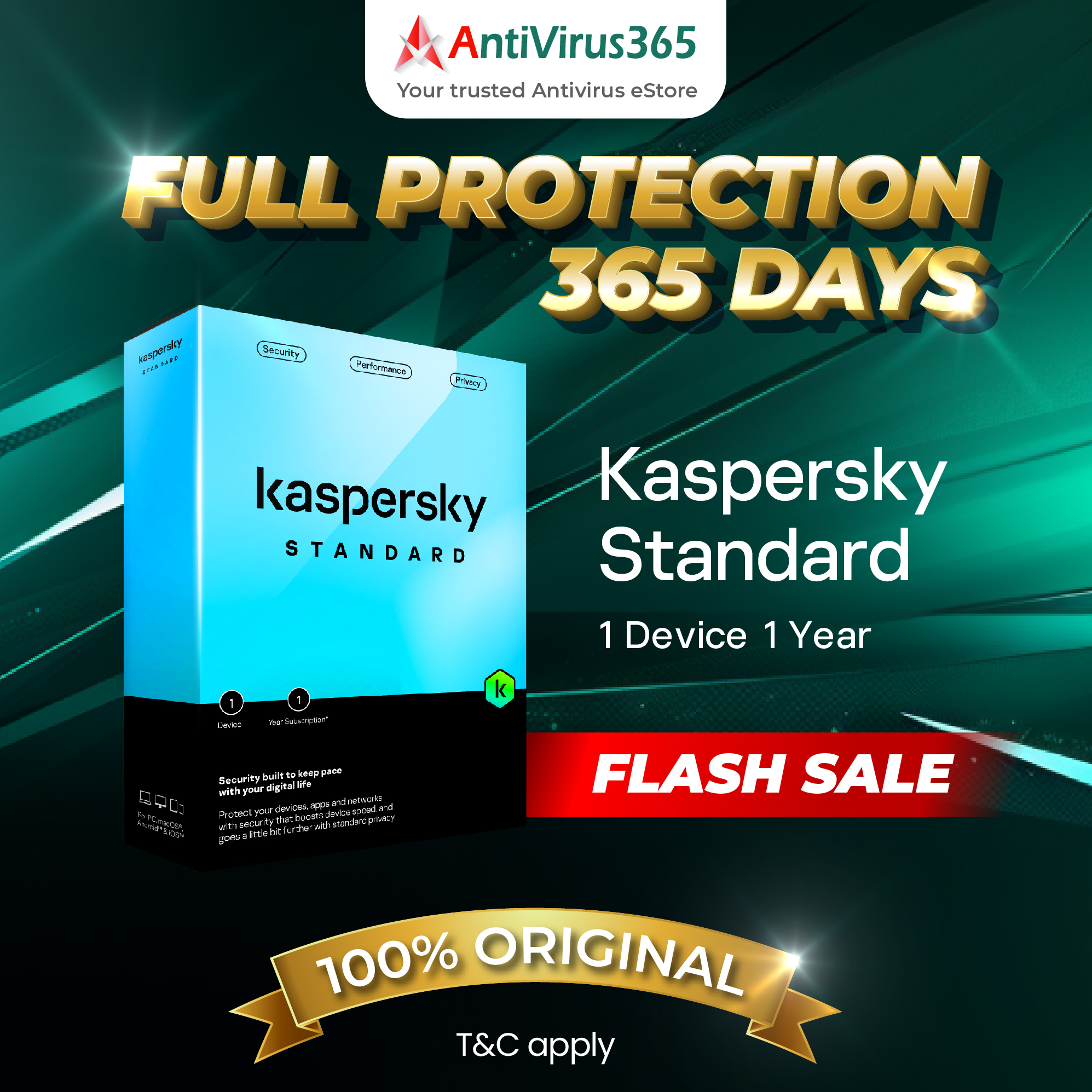 Kaspersky Standard 1 Devices 1 Year (License send via email) - Antivirus365