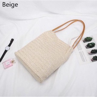 Bagstreet Durable Straw Beach Rattan Bags Linen Woven Grass Casual Women Tote Handbags