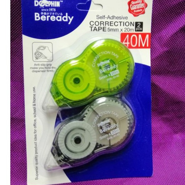 Dolphin Correction Tape 5mm x 20m x (2 Unit) DOL-8140-2'S