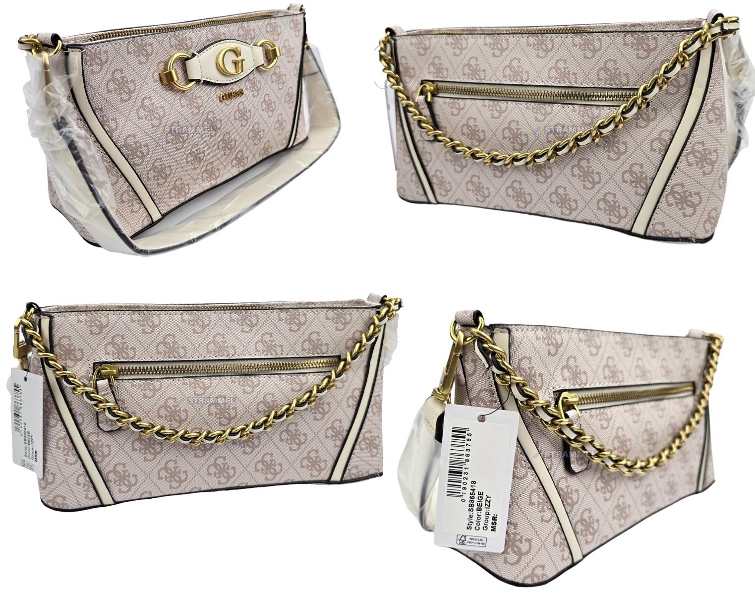 [100% Authentic] Guess Izzy Top Zip Shoulder Bag Women Handbag For Casual Office Travel [Ready Stock
