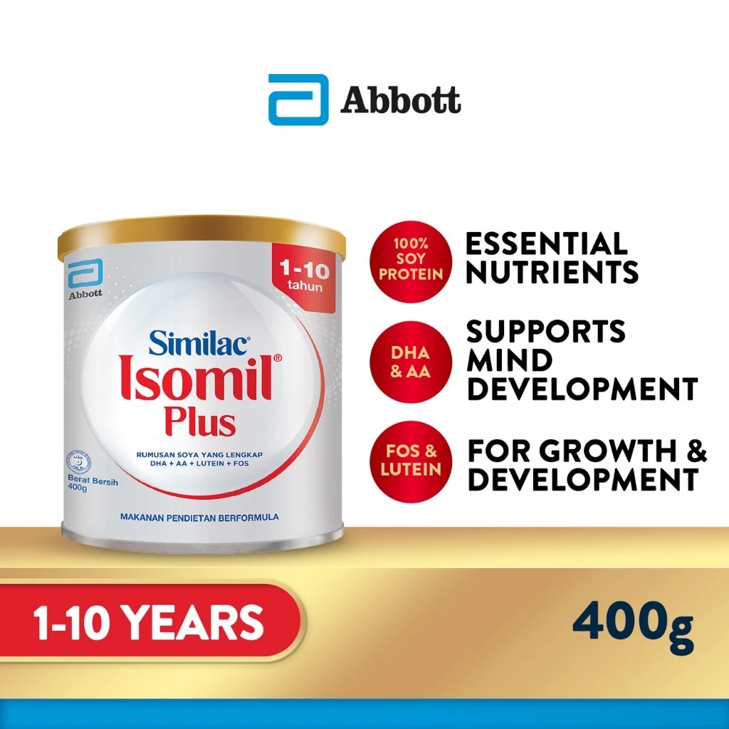 Isomil Plus Soy Formula for Milk Protein Allergy 1 to 10 y/o Tin 400g