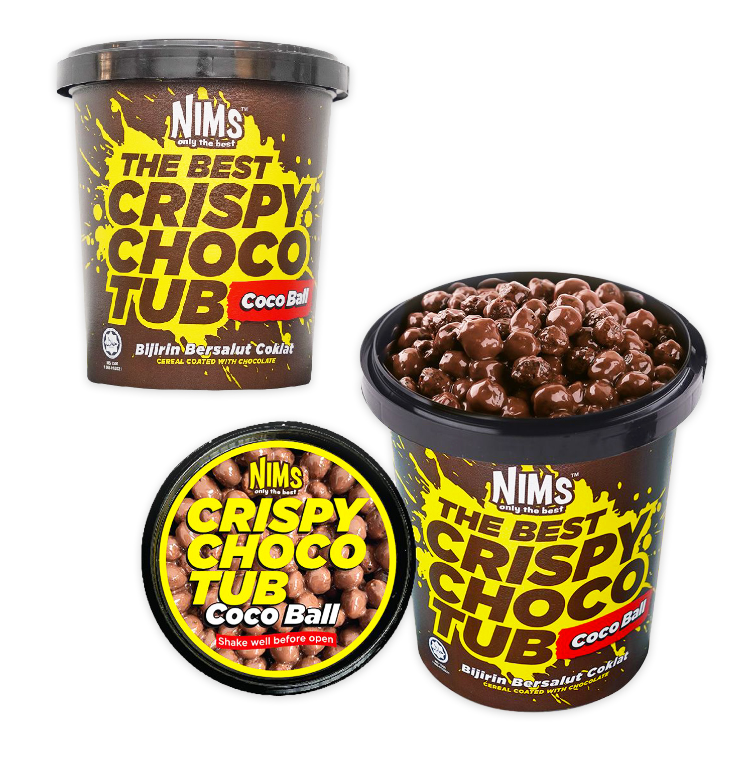 250g NIMS Crispy Choco Tub Chocojar [Coco Ball /Coco Krisp /Nims N's Cereal /Strawberry /Mini Rainbo
