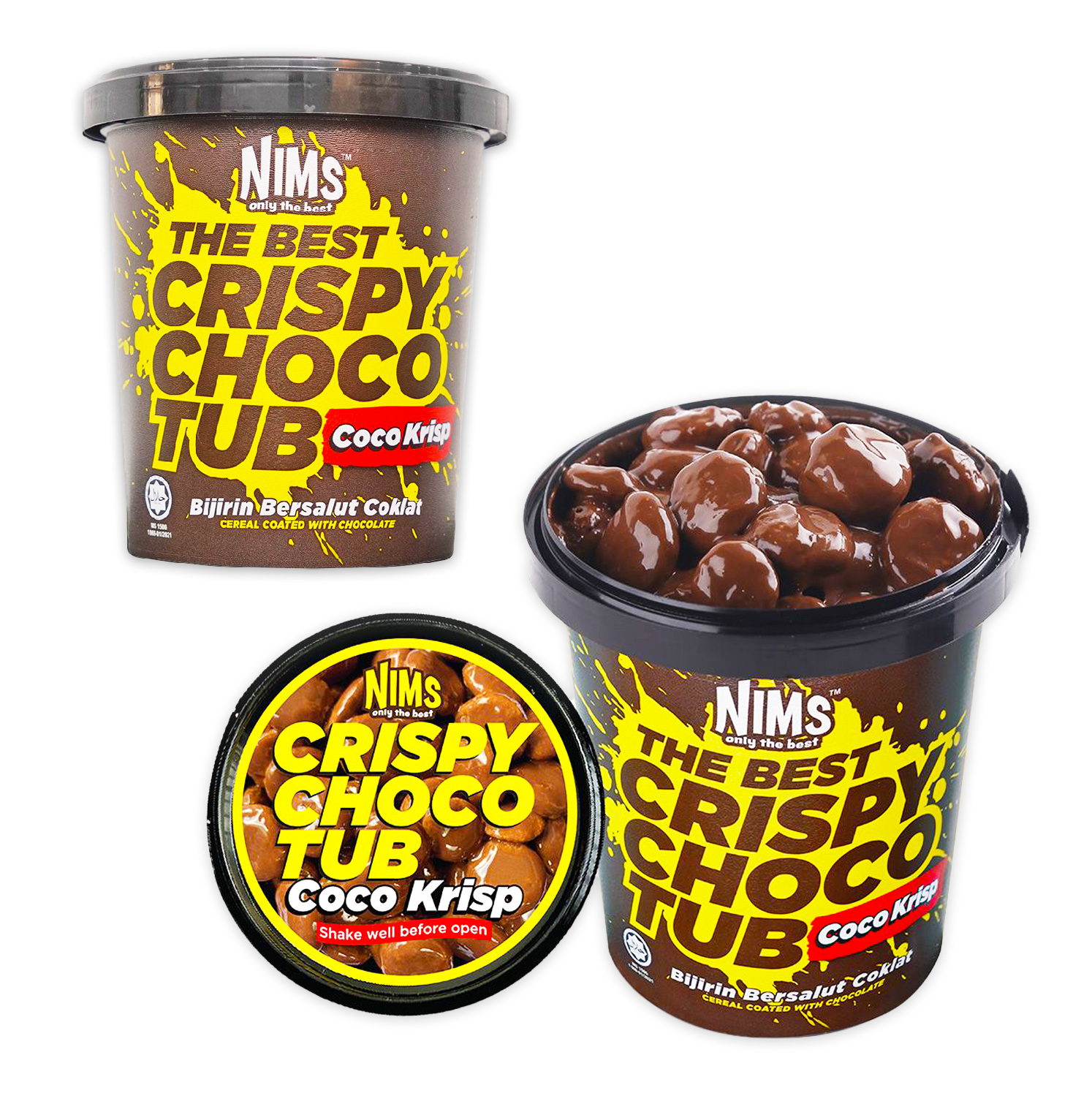 250g NIMS Crispy Choco Tub Chocojar [Coco Ball /Coco Krisp /Nims N's Cereal /Strawberry /Mini Rainbo