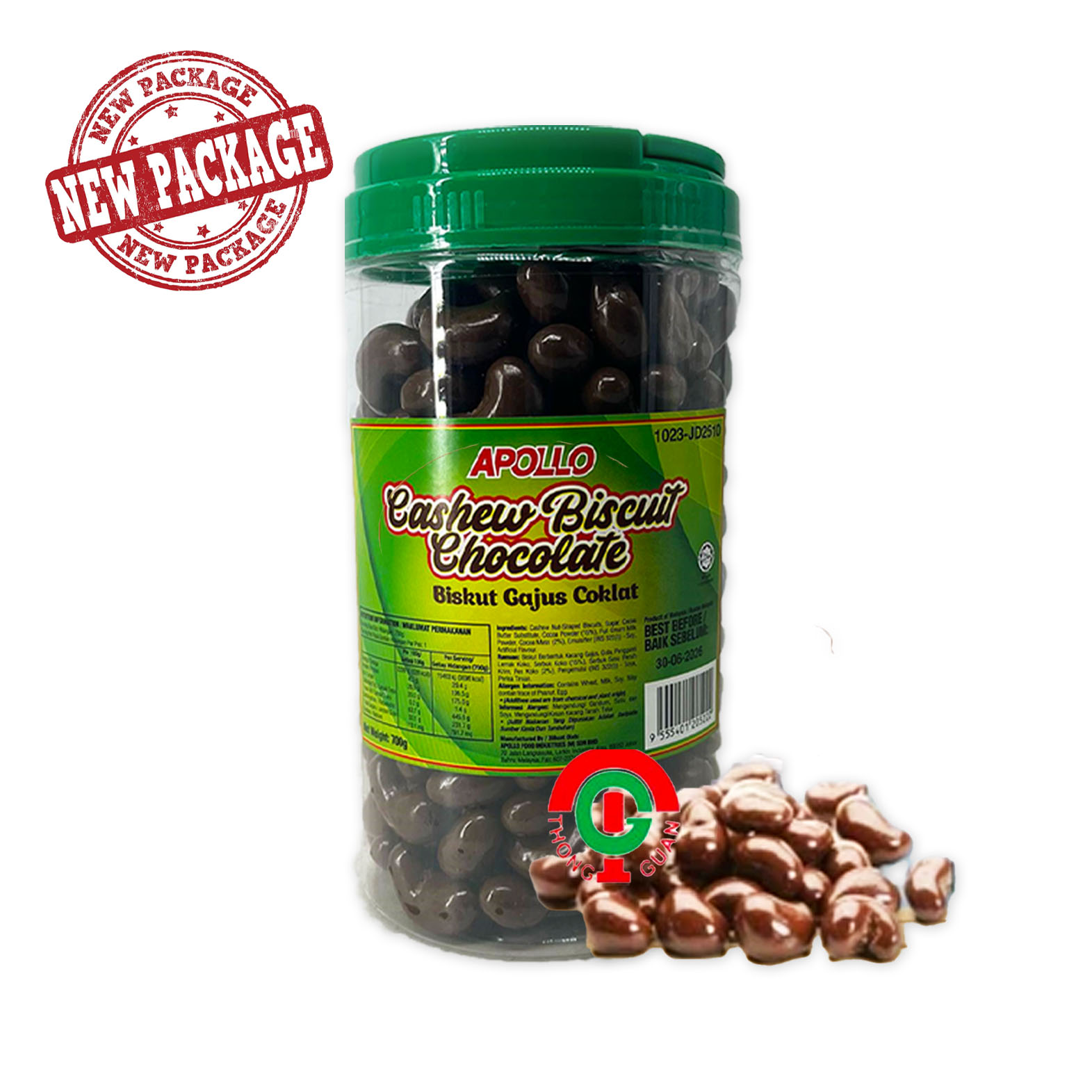 500g/700g Apollo Cashew Biscuit Chocolate [Thong Guan]
