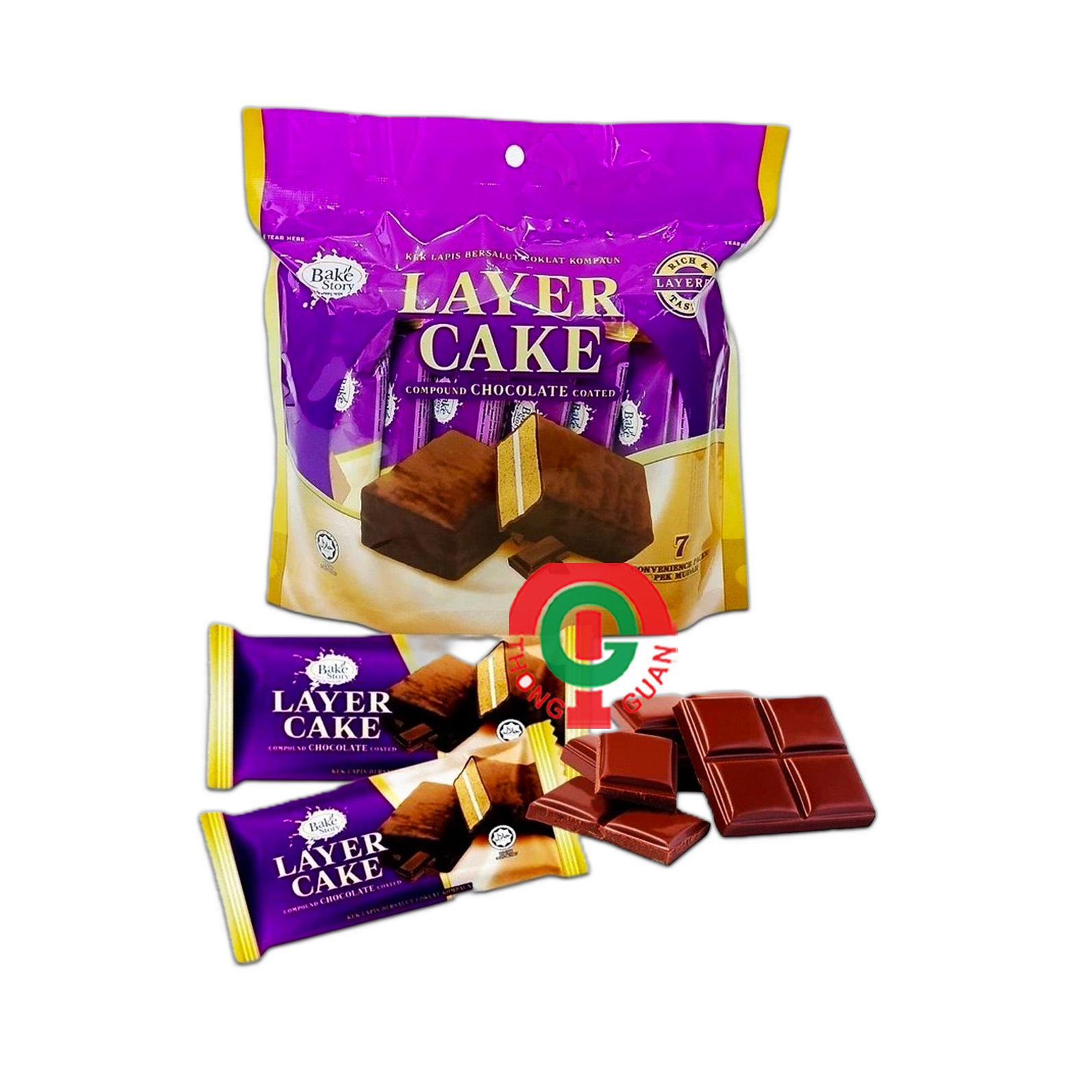 16g x 7pcs Kek Lapis Berperisa Win2 Bake Story [Asal / Bersalut Coklat Kompaun / Lemon / Pandan][Tho