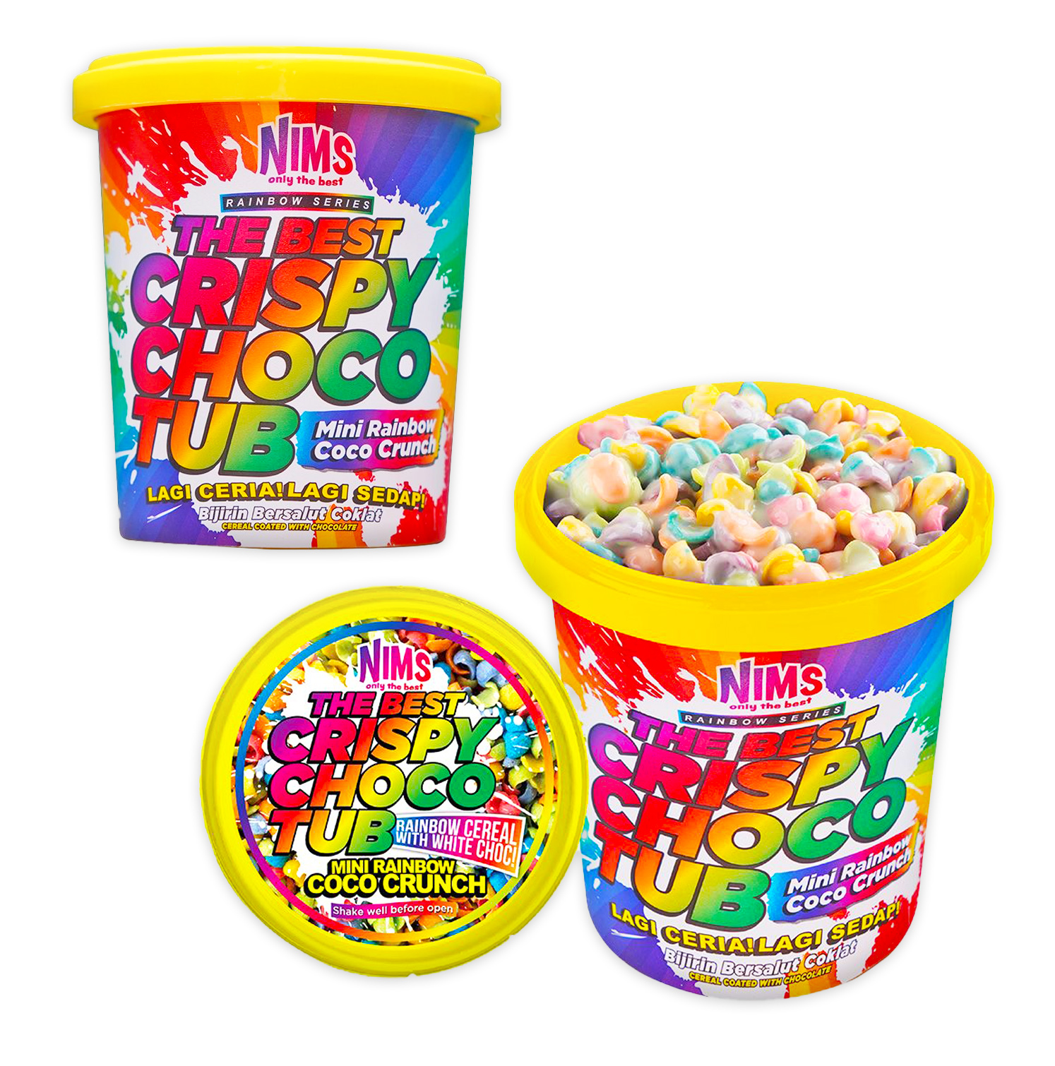 250g NIMS Crispy Choco Tub Chocojar [Coco Ball /Coco Krisp /Nims N's Cereal /Strawberry /Mini Rainbo