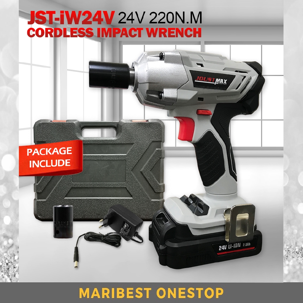 Joustmax JST-IW24V Brushless Rechargeable Cordless Impact Wrench Socket Set