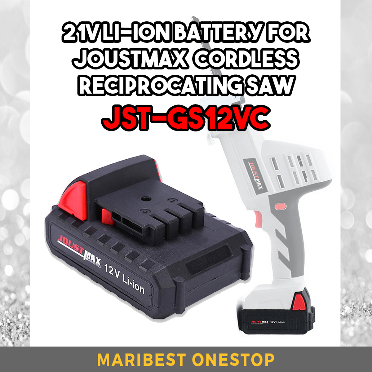 12V Battery Only For JOUSTMAX Cordless Reciprocating Saw JST-GS12VC