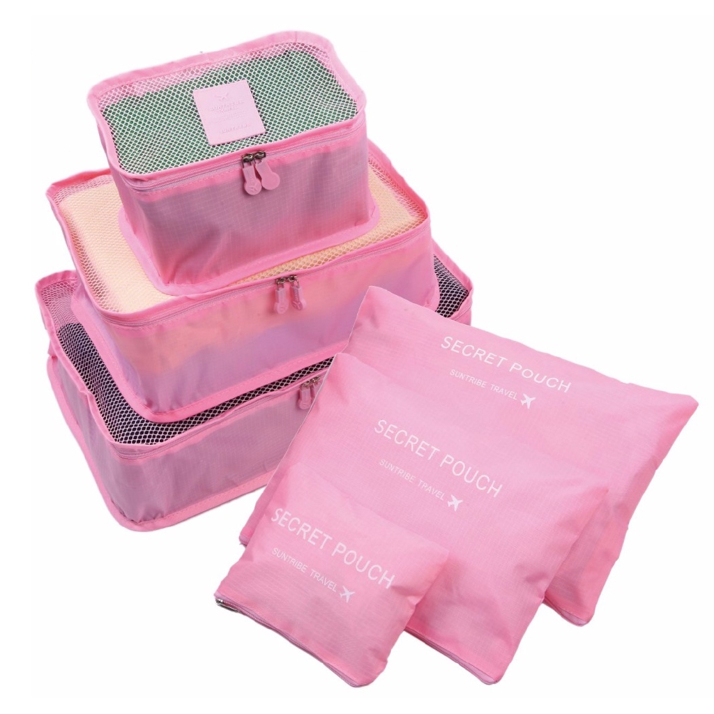 6 IN 1 SET Travel Clothes Pouch Bag Travel Organizer Bag Square Case Luggage Storage