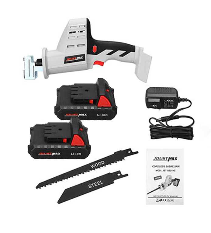 [Package] Joustmax JST-GS12VC-2LI 12V Cordless Reciprocating Saw with 2 Battery Pack