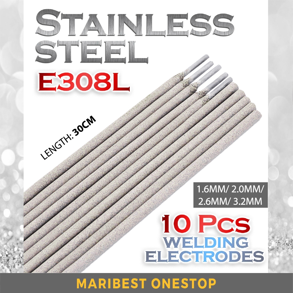 10PCS E308L-16 STAINLESS STEEL WELDING ELECTRODE MMA WELDING ARC WELDING SUS 304 WELDING ROD