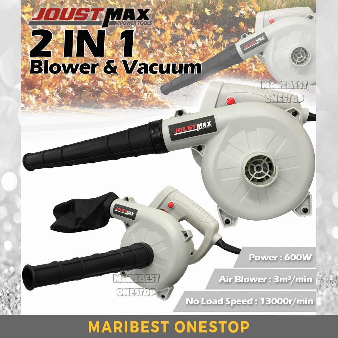 Joustmax JST2403 2 In 1 600W Electric Blower Vacuum Outdoor Indoor Cleaning Tool