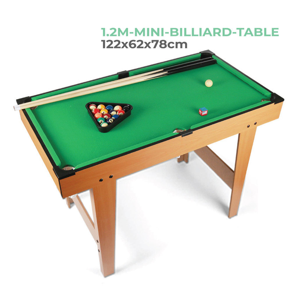 1.2M 120cm Pool Table Mini Billiard Table Set Board Games Kids Toy Gift Meja Snooker Pool Murah Cue 