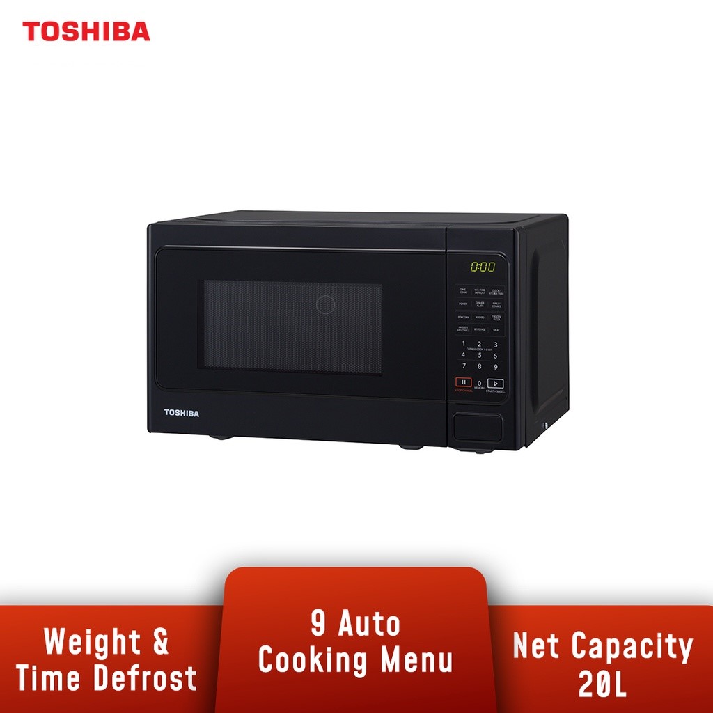 Toshiba 20L MICROWAVE OVEN WITH GRILL (Popcorn, Potato, Pizza, Meat) ER-SGS20(K)MY