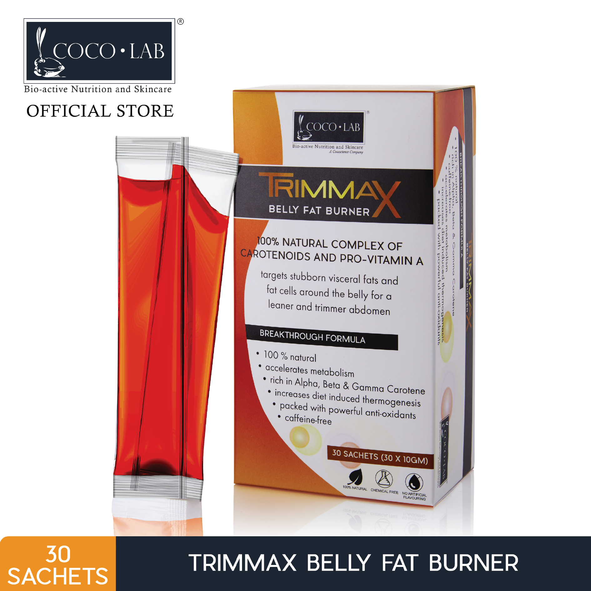 COCOLAB Trimmax Belly Fat Burner Liquid (300ml Bottle) [Waistline Reduction and Weight Loss]