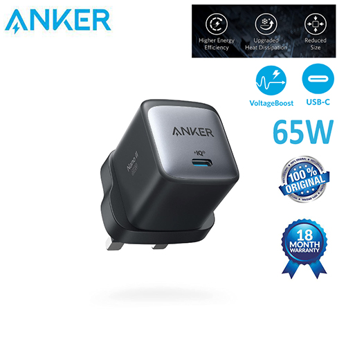 Fast Charger Adapter Anker A2663/A2664 Nano II 45W/65W GaN II PPS with Compact Charger for MacBook P