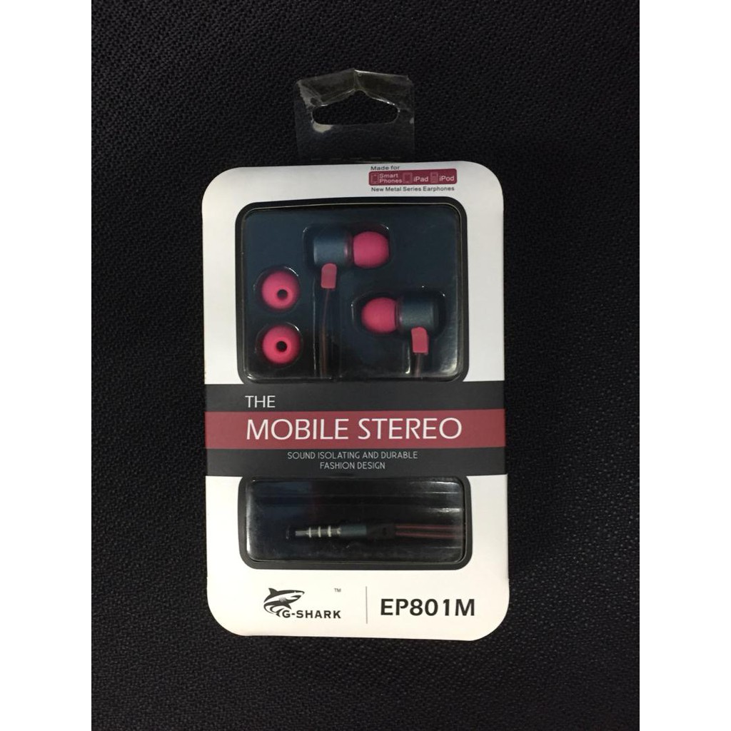 G-Shark EP801M Mobile Stereo Ear Headphone [READY STOCK]