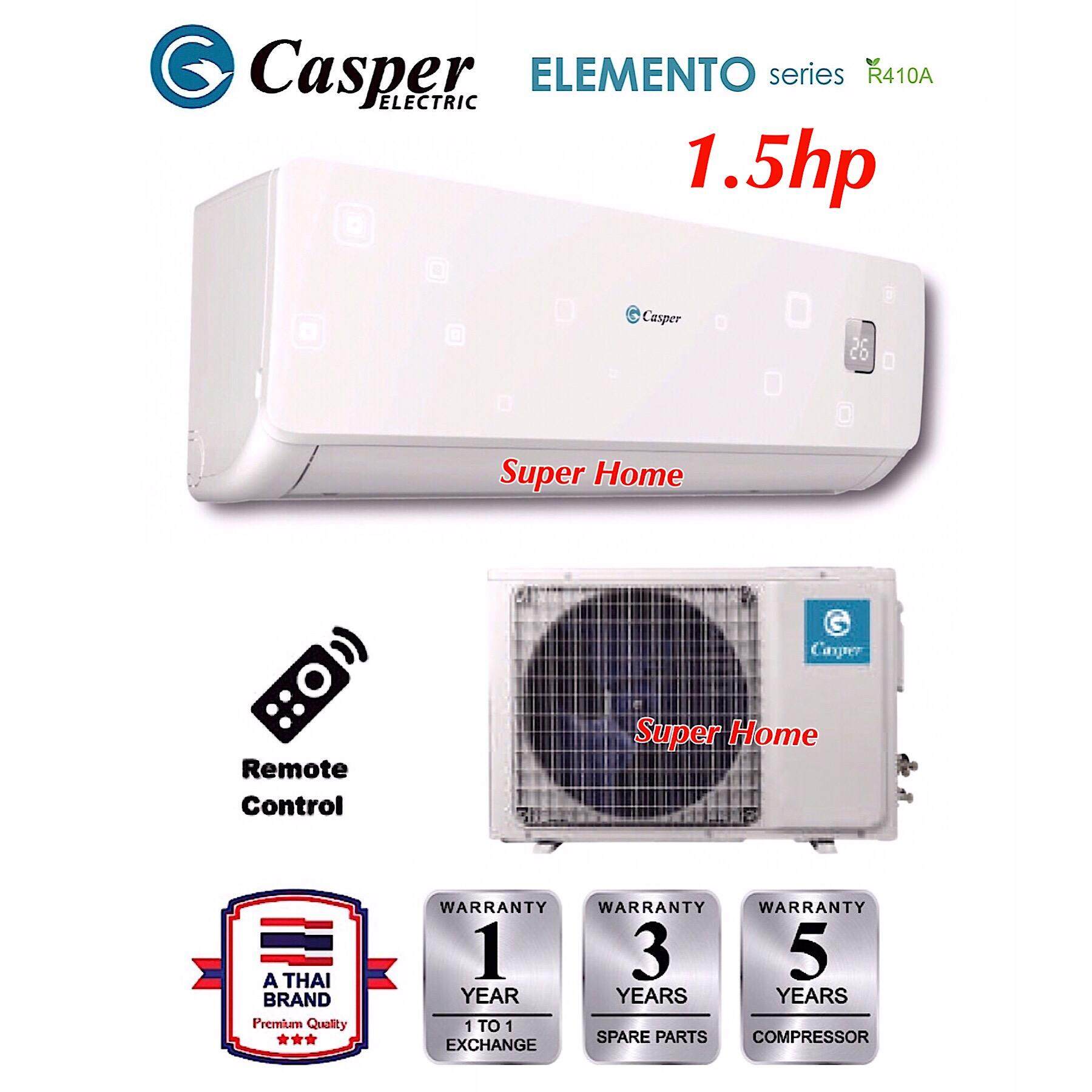 Casper 1.5hp Non Inveretr Aircond FFS12-MY01 & CFS12-MY01 1.5hp Elemento Series Wall Mounted Air Con