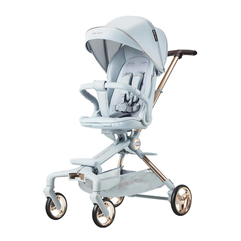 Bebe Amico Dual Two Ways Facing Stroller X7 With 360 Rotation Seat