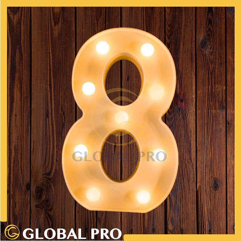 [READY STOCK] 1-9 Number 3D LED Night LARGE Lamp English Letter Alphabet Light For Wedding Birthday 
